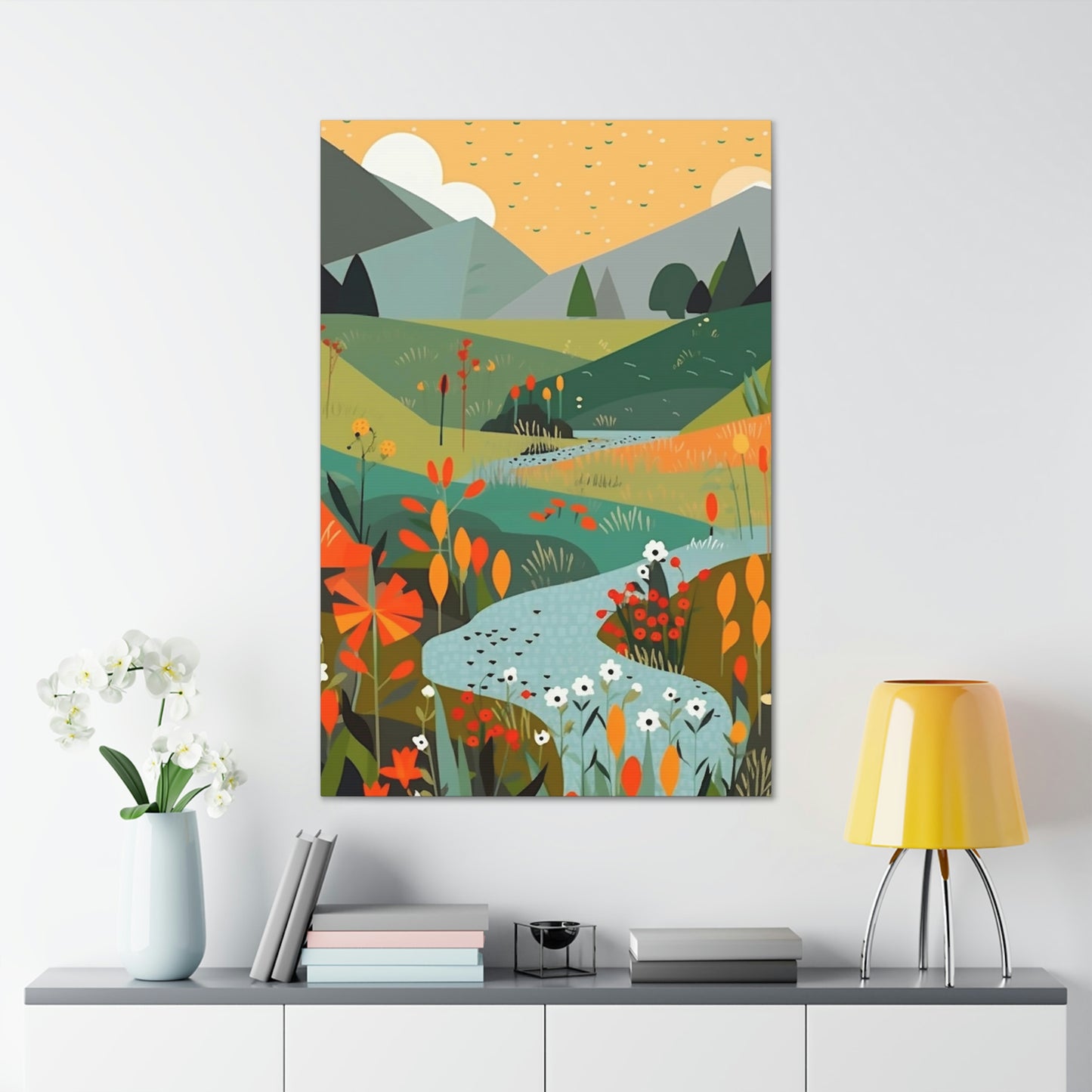 River Meadow Canvas Gallery Wraps