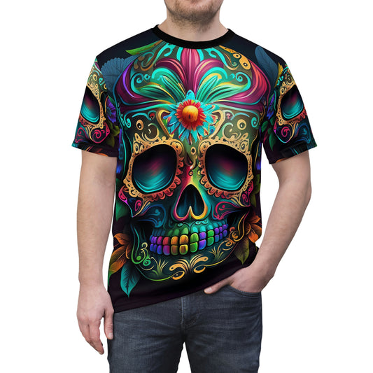 Flowered Sugar Skull Unisex Tee