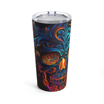 Elemental Flame Sugar Skull Tumbler 20oz