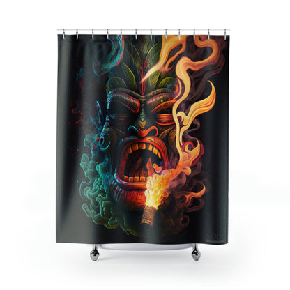 Possessed by Smoke Tiki Shower Curtains