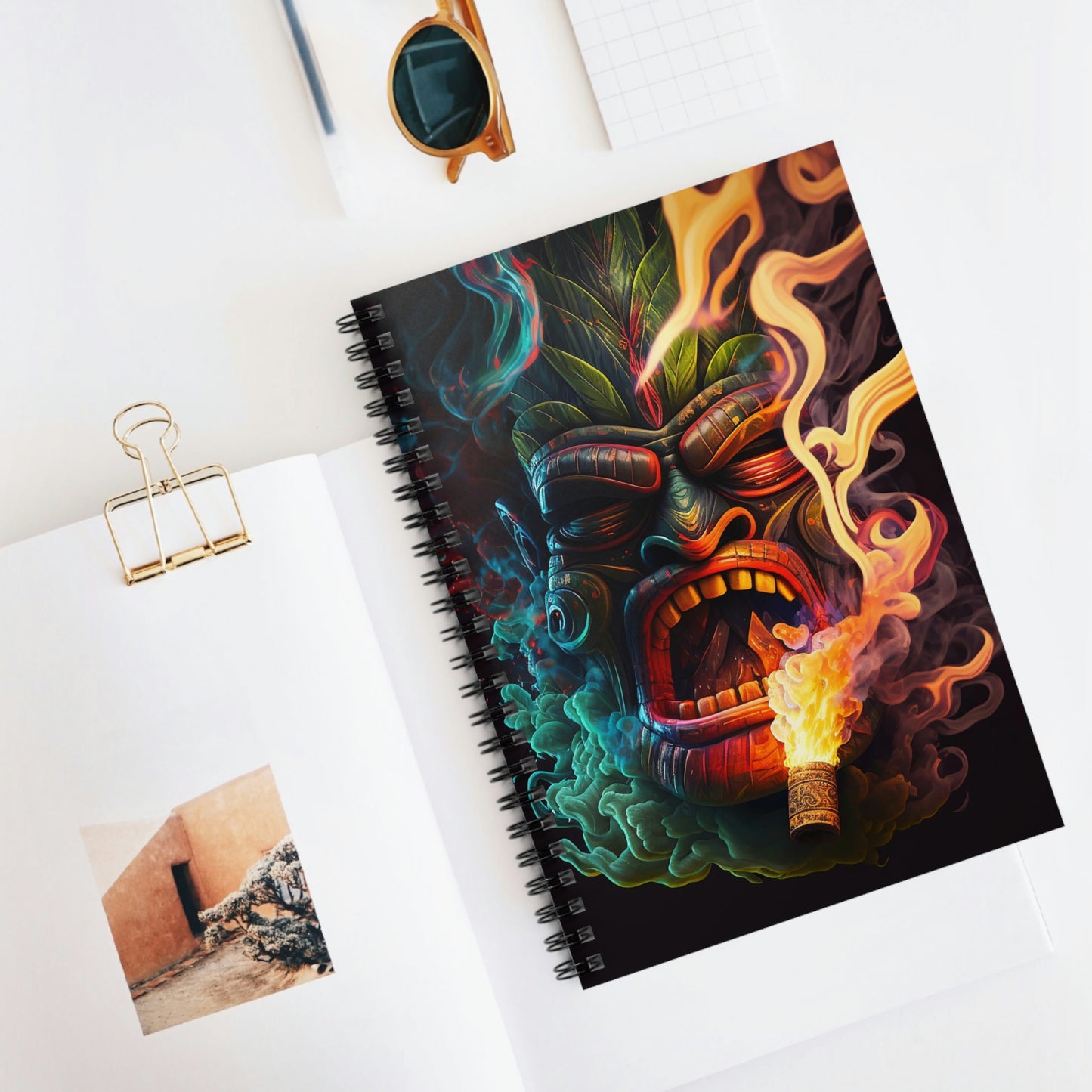 Possessed by Smoke Tiki Spiral Notebook - Ruled Line