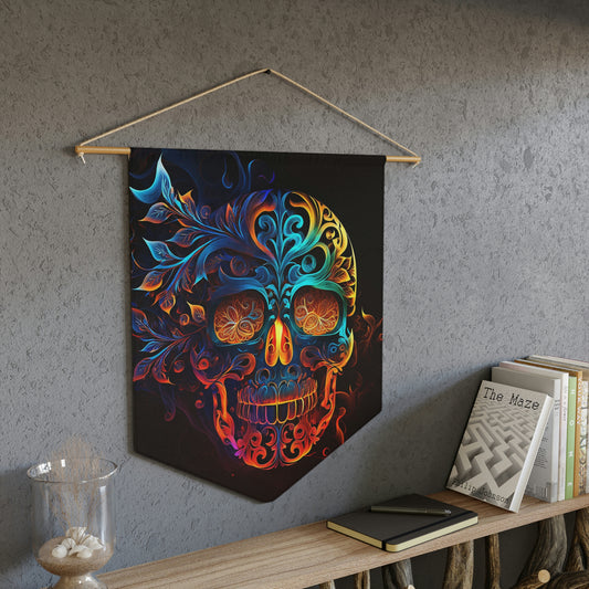 Elemental Flame Sugar Skull Pennant