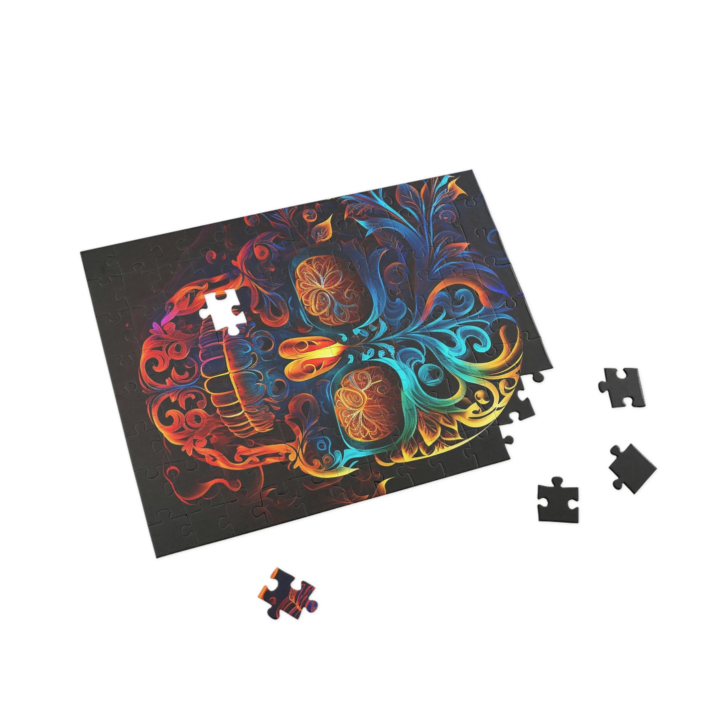 Elemental Flame Sugar Skull Puzzle (96, 252, 500, 1000-Piece)