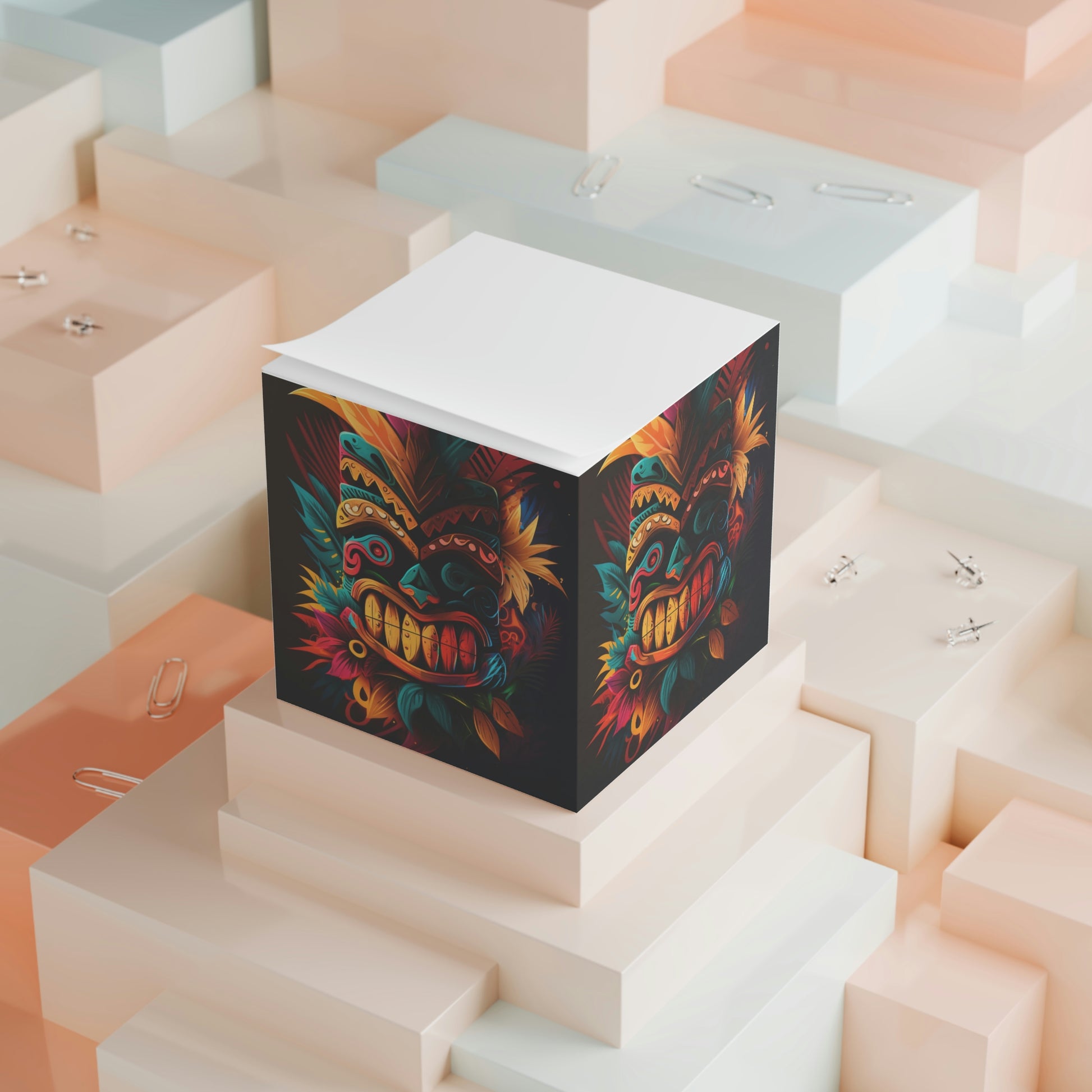 Feathered Tiki Note Cube – New Oil Old Steel