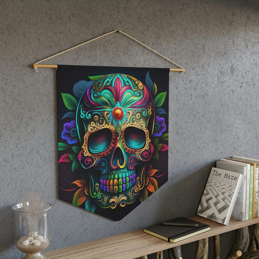 Flowered Sugar Skull Pennant