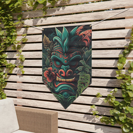 Green Tiki Pennant Banner