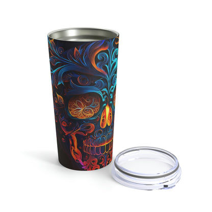 Elemental Flame Sugar Skull Tumbler 20oz