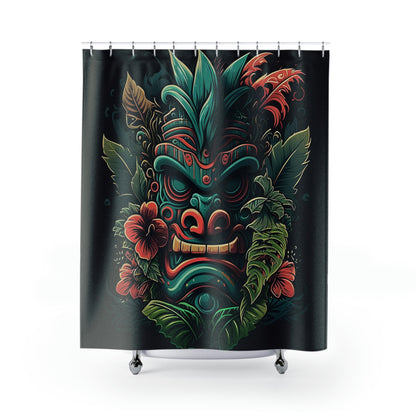 Green Tiki Shower Curtains