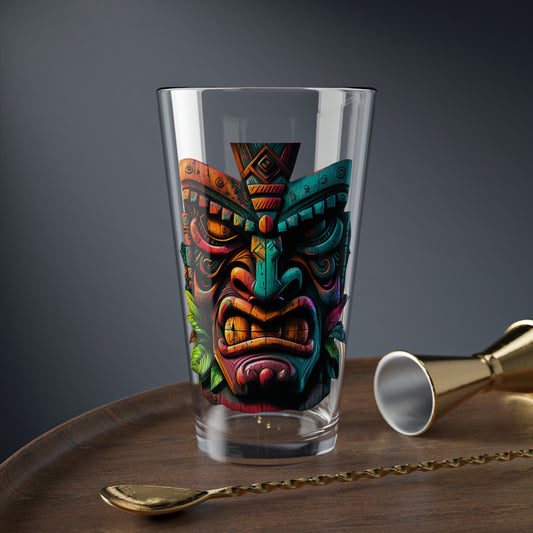 Two Face Tiki Mixing Glass, 16oz