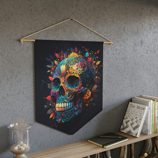 Blue Sugar Skull Pennant