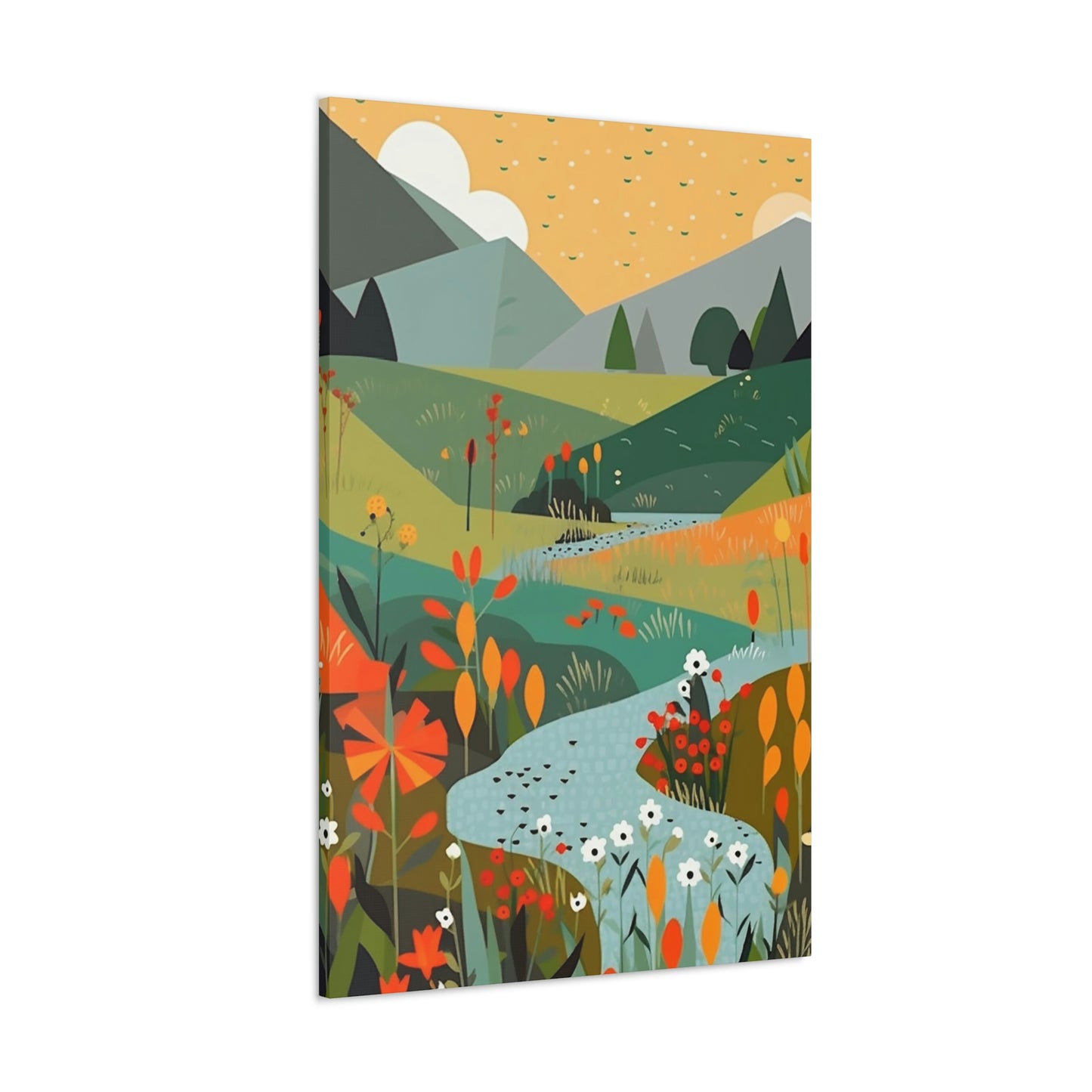 River Meadow Canvas Gallery Wraps