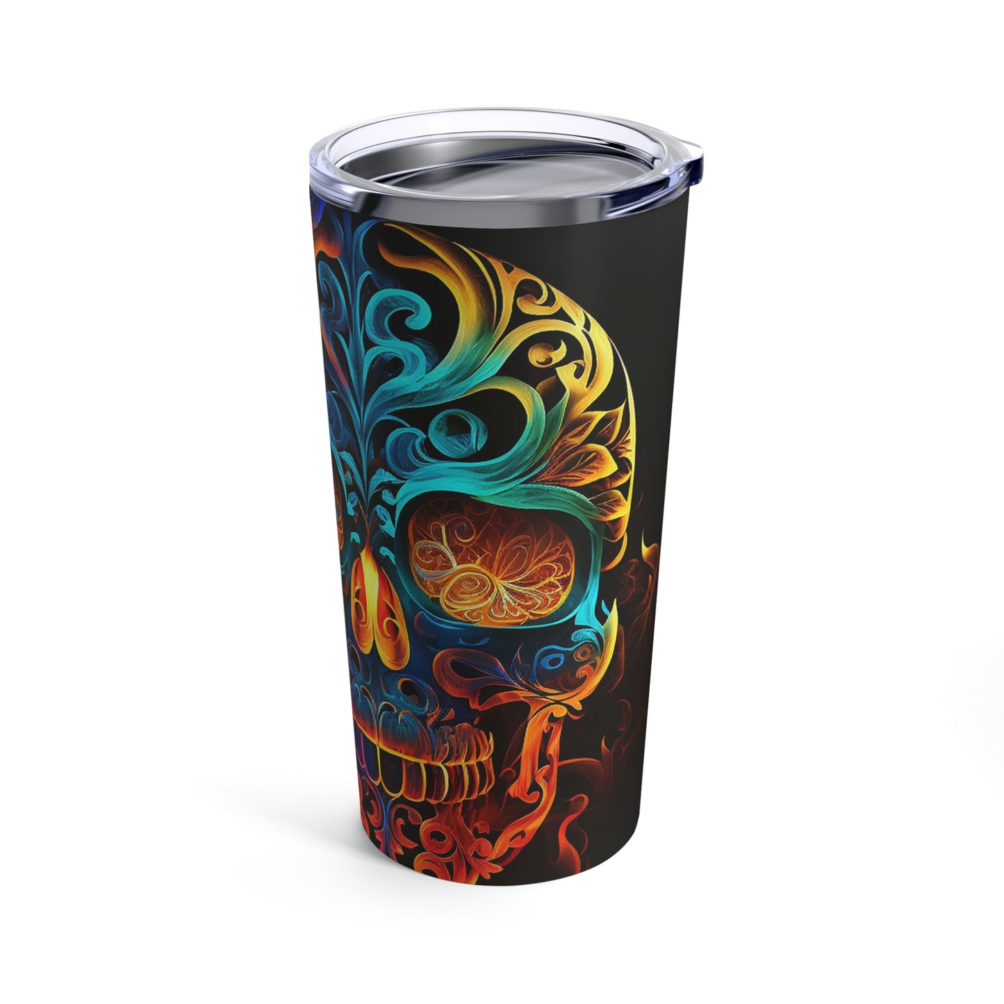 Elemental Flame Sugar Skull Tumbler 20oz