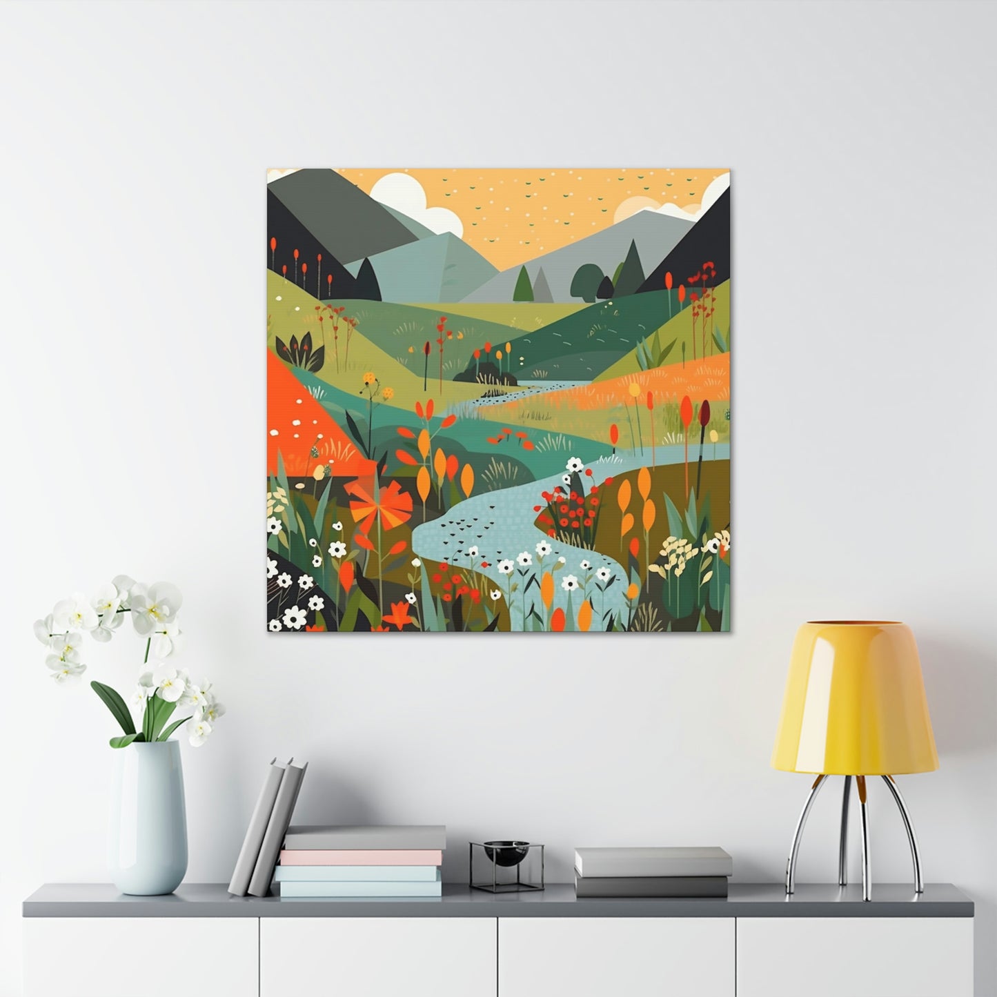 River Meadow Canvas Gallery Wraps