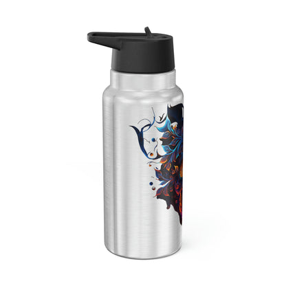 Elemental Flame Sugar Skull Gator Tumbler, 32oz