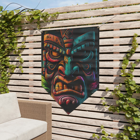 Two Face Tiki Pennant Banner