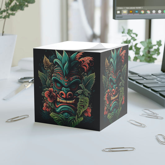 Green Tiki Note Cube